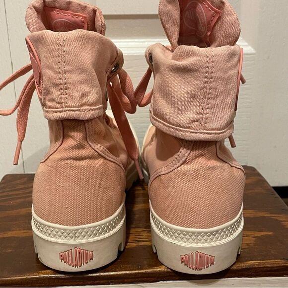 PALLADIUM Women’s Baggy Foldover Lace-up Boot Rose Brick Pink Size 4.5 - Picture 9 of 13